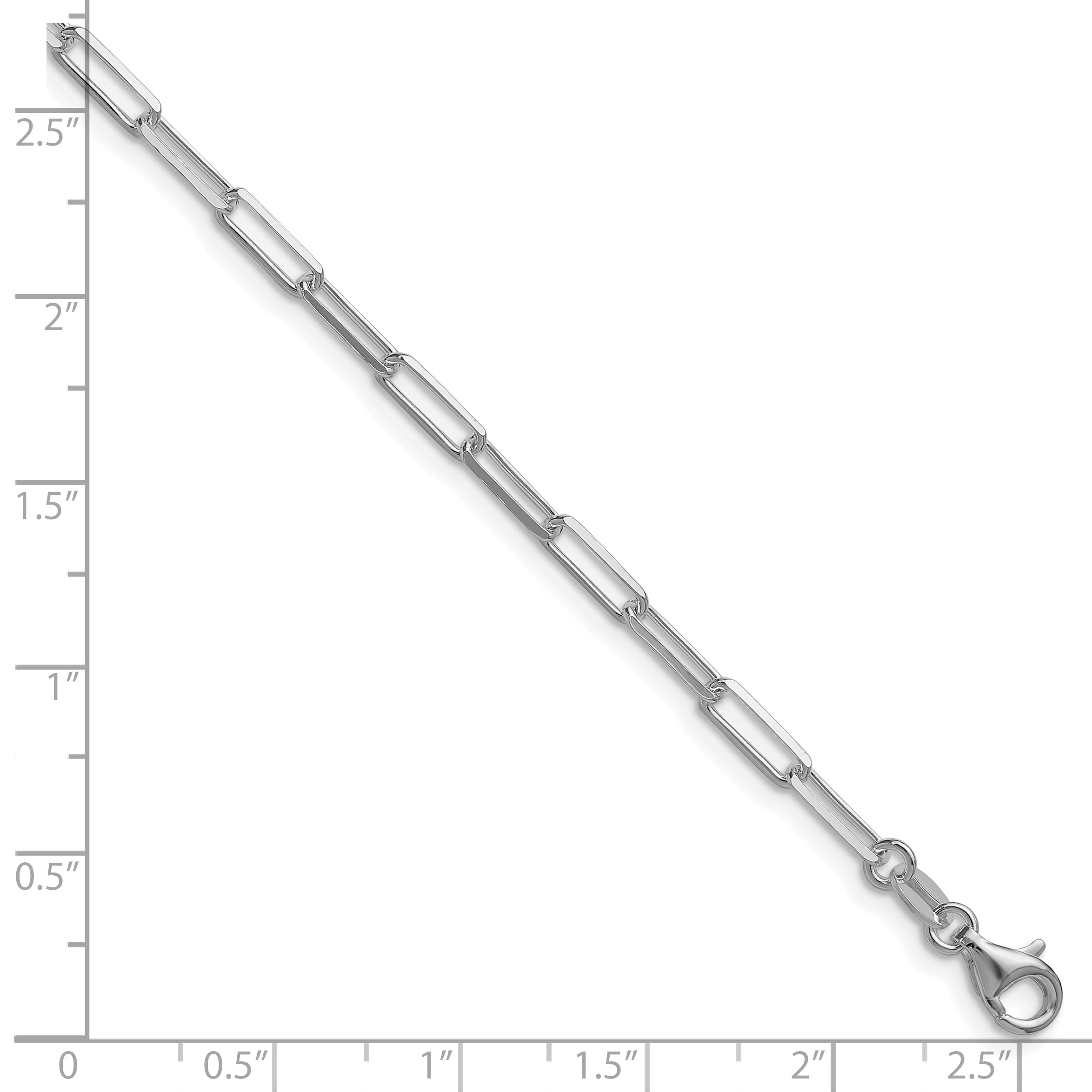 Diamond-Cut Paperclip Chain Bracelet in Sterling Silver Secondary image