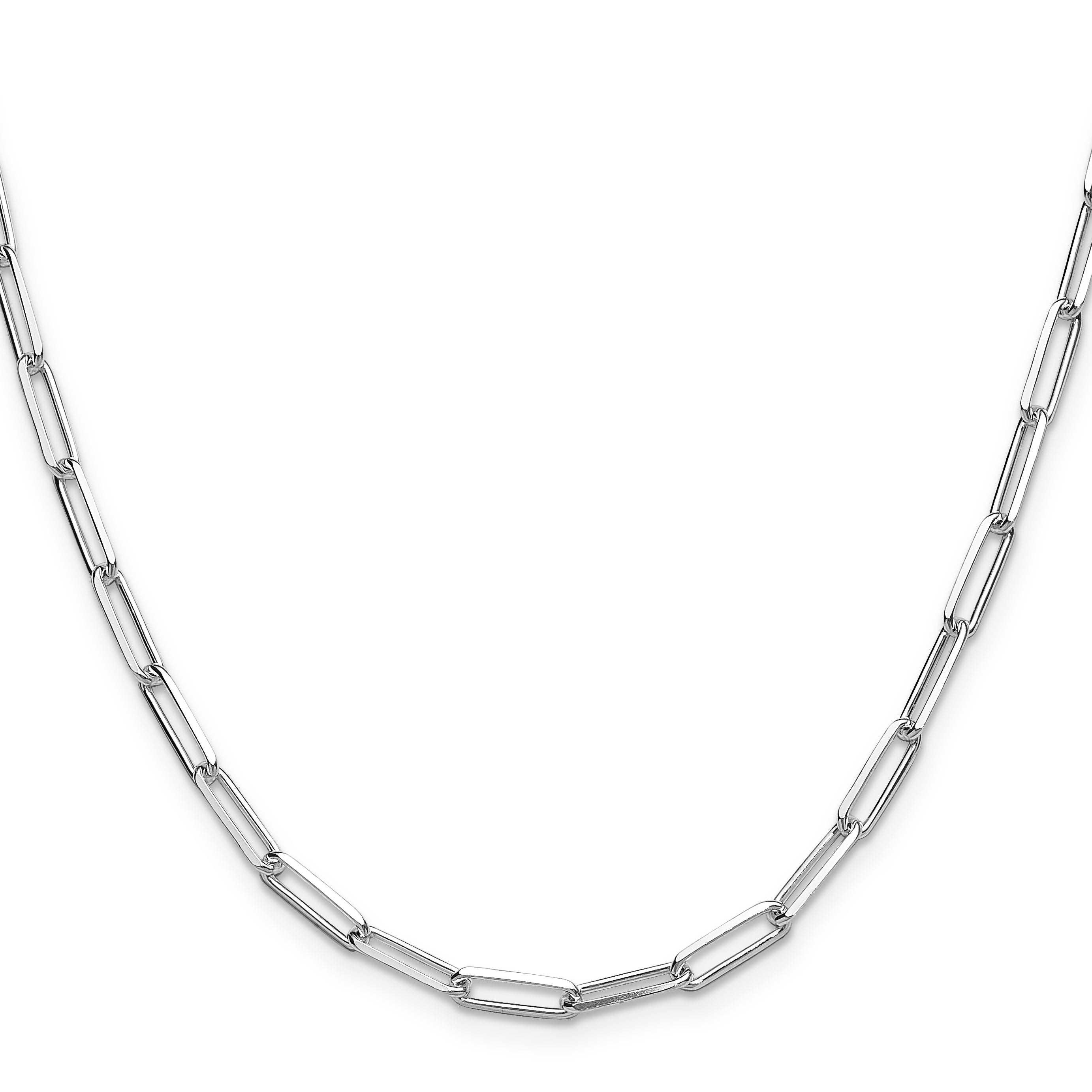 Diamond-Cut Paperclip Chain Necklace in Sterling Silver Secondary image