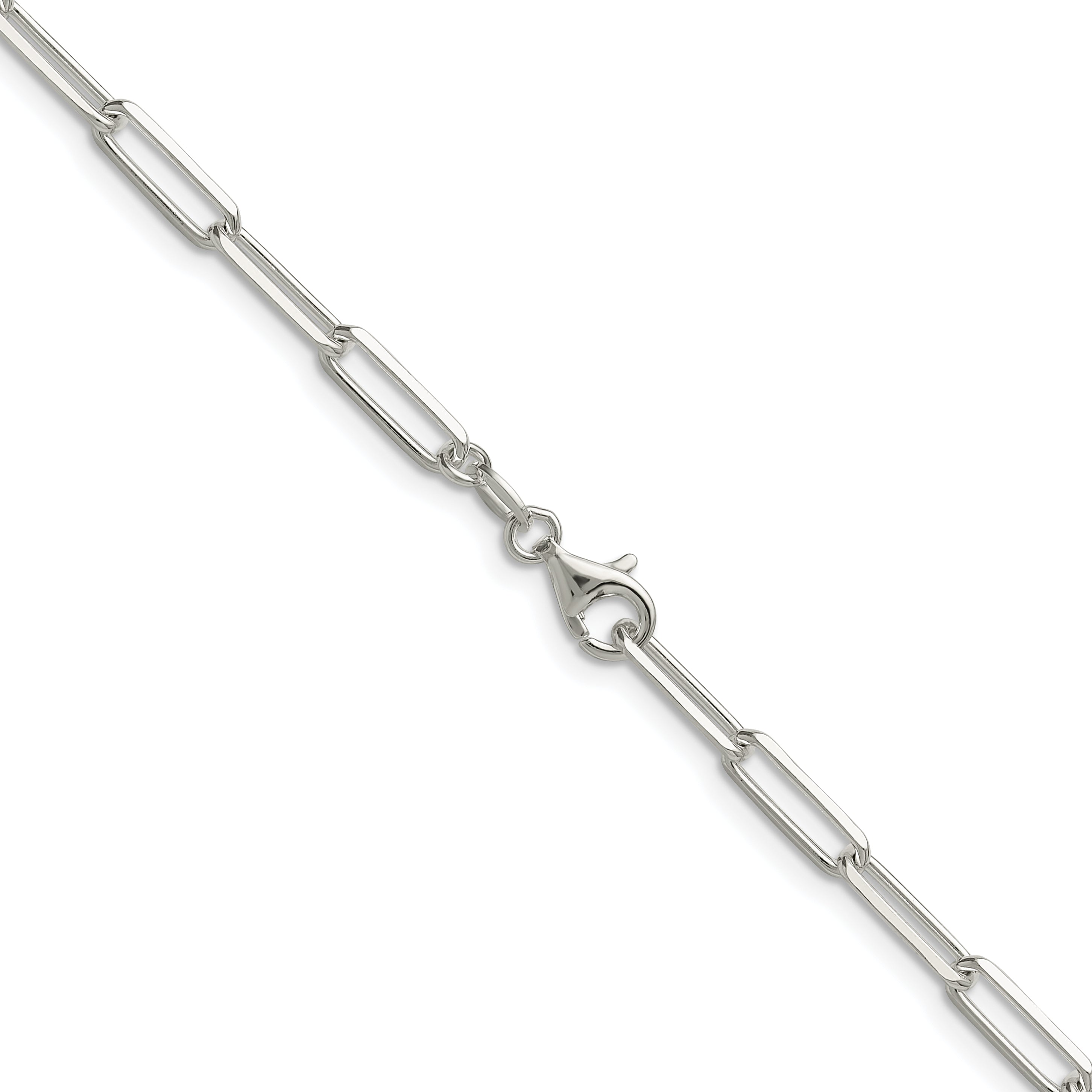 Sterling Silver 3.5mm D/C Paperclip Chain
