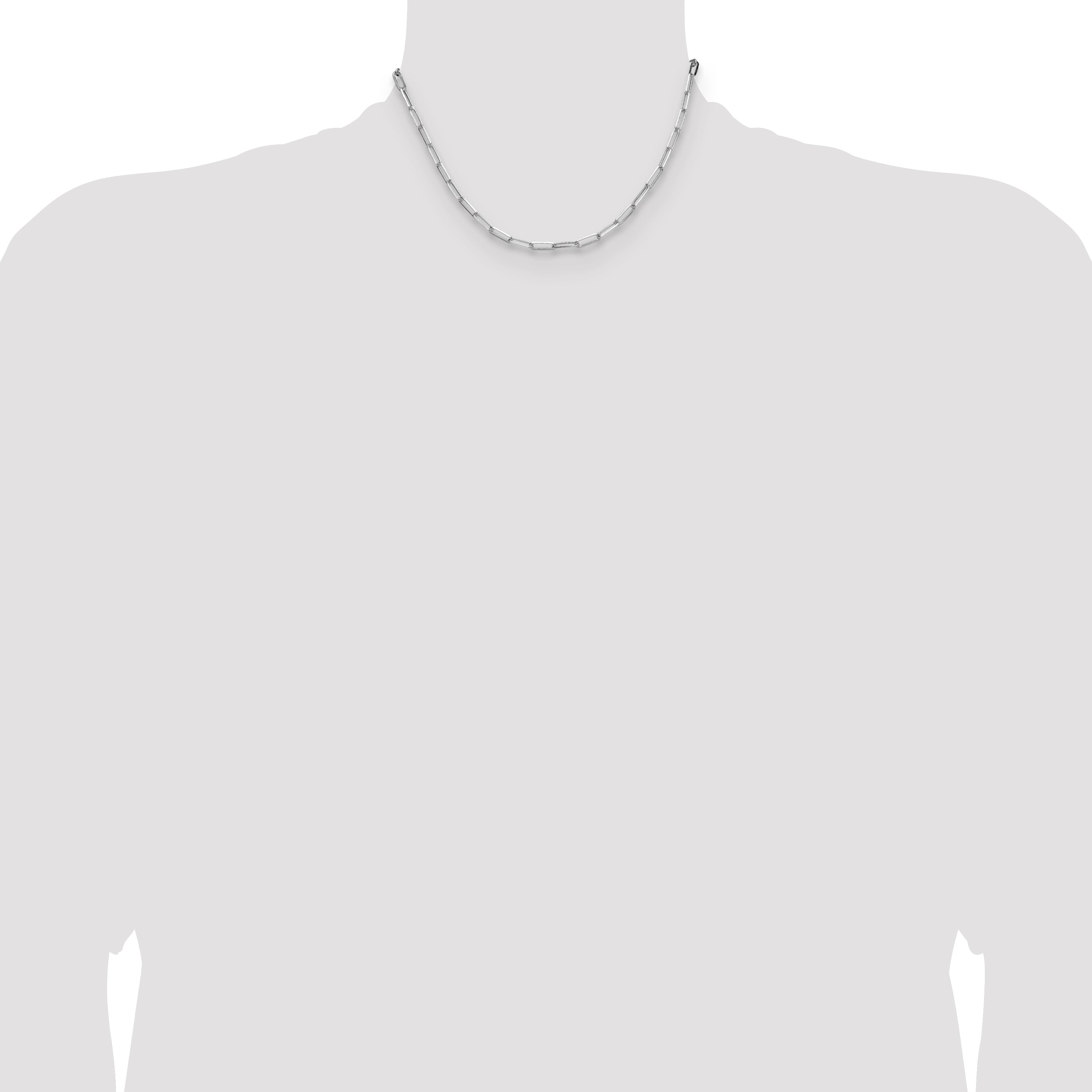 Sterling Silver 3.5mm D/C Paperclip Chain