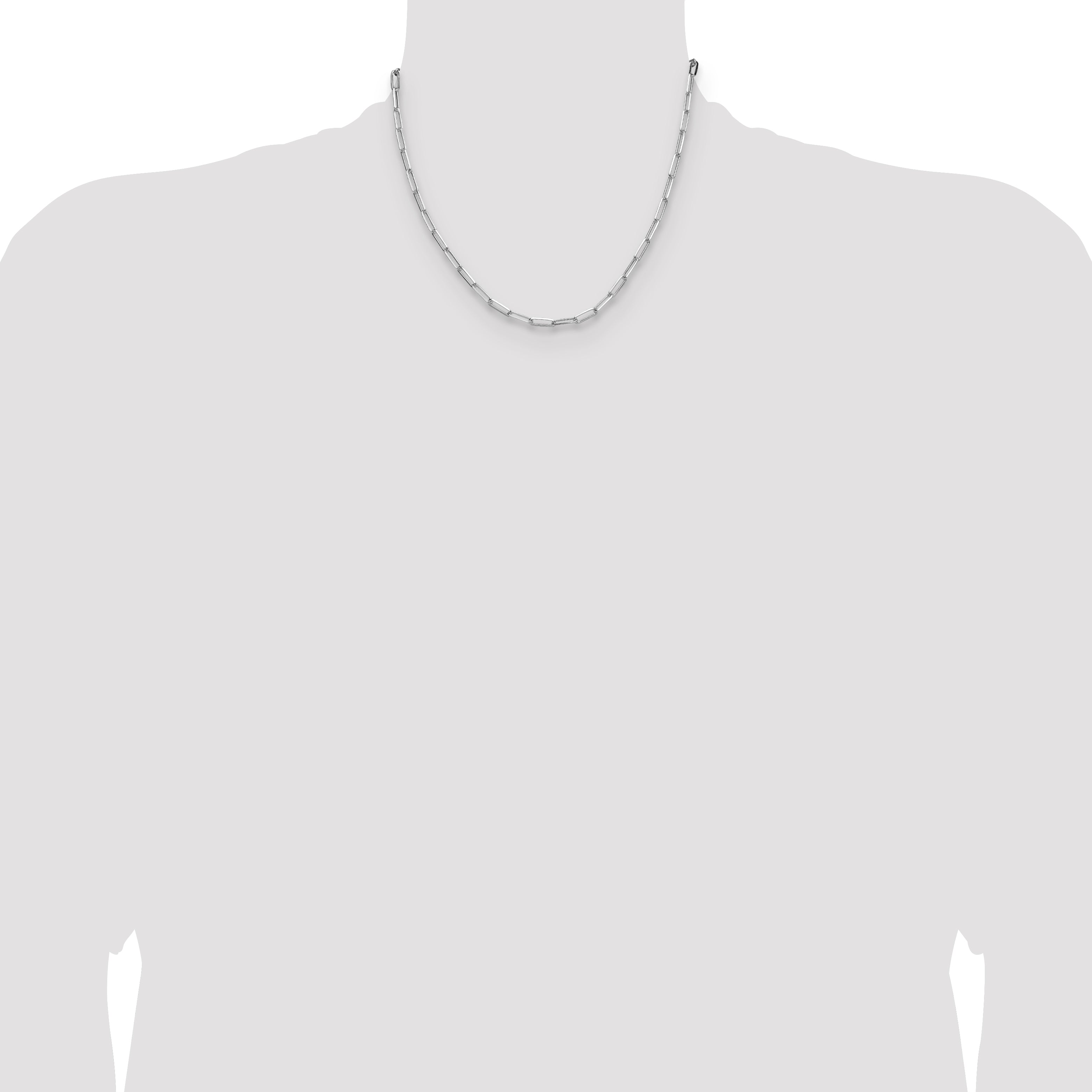 Sterling Silver 3.5mm D/C Paperclip Chain