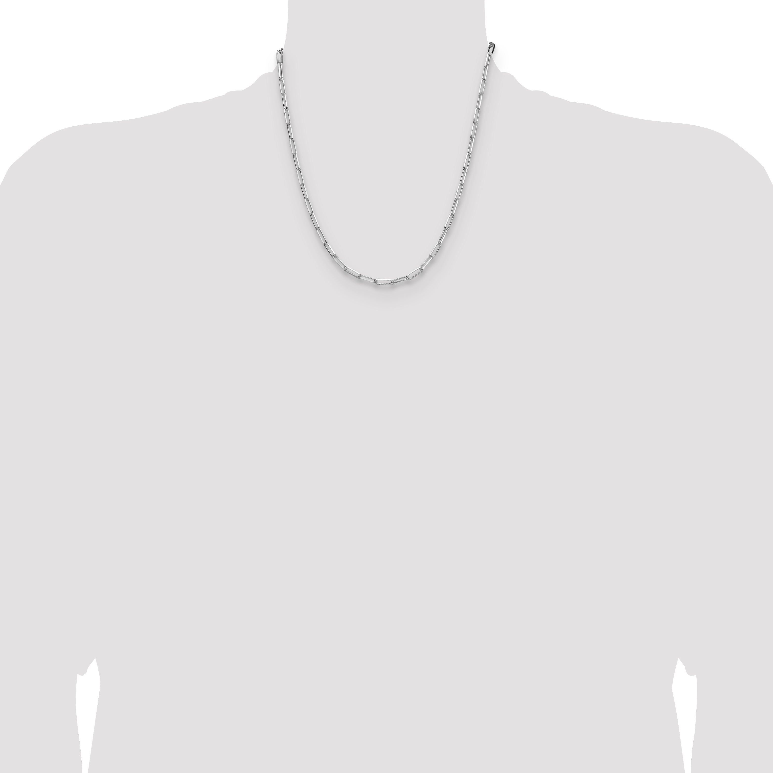 Sterling Silver 3.5mm D/C Paperclip Chain