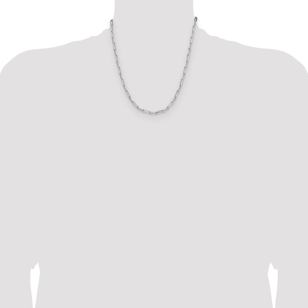 Sterling Silver 3.5mm D/C Paperclip Chain