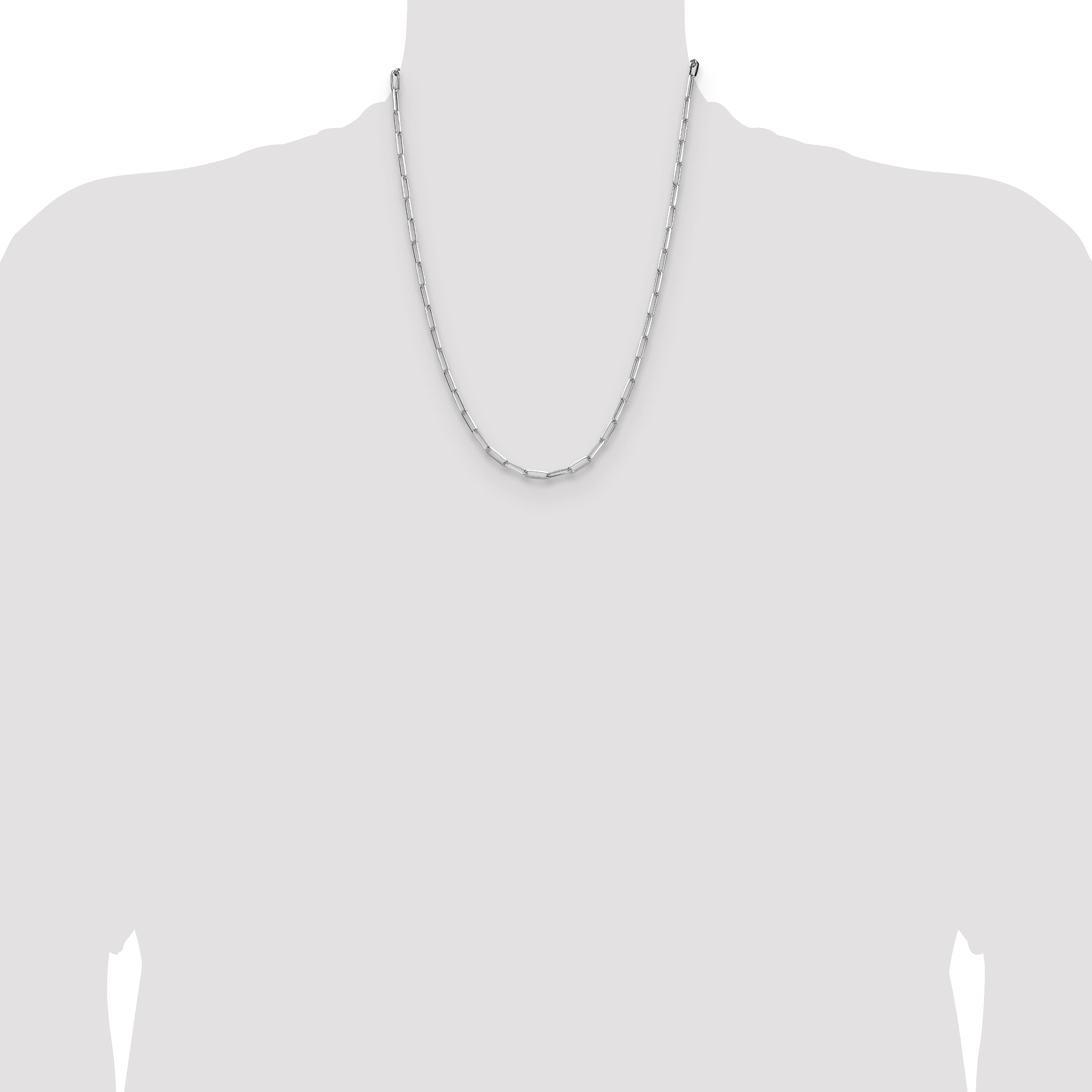 Sterling Silver 3.5mm D/C Paperclip Chain