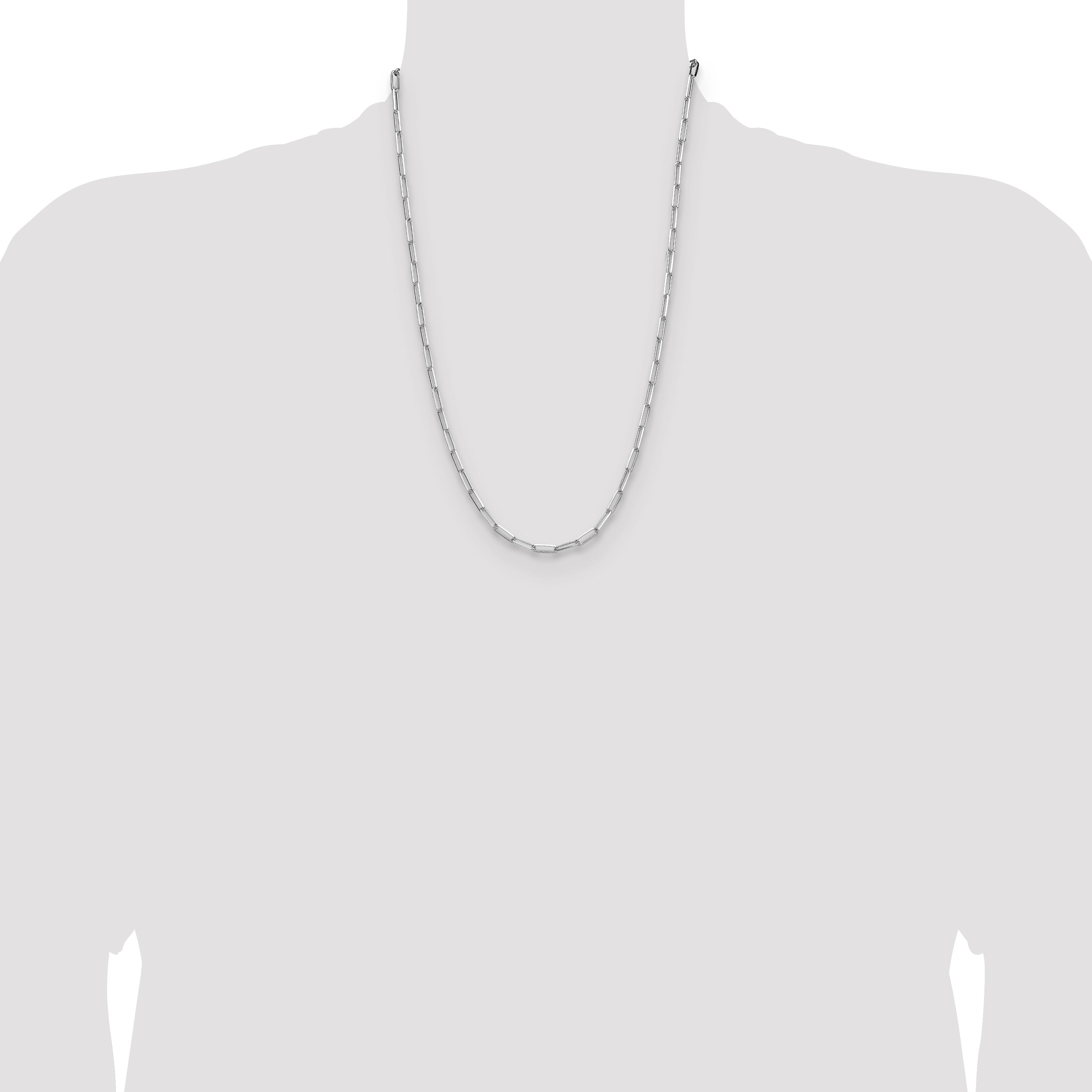 Sterling Silver 3.5mm D/C Paperclip Chain