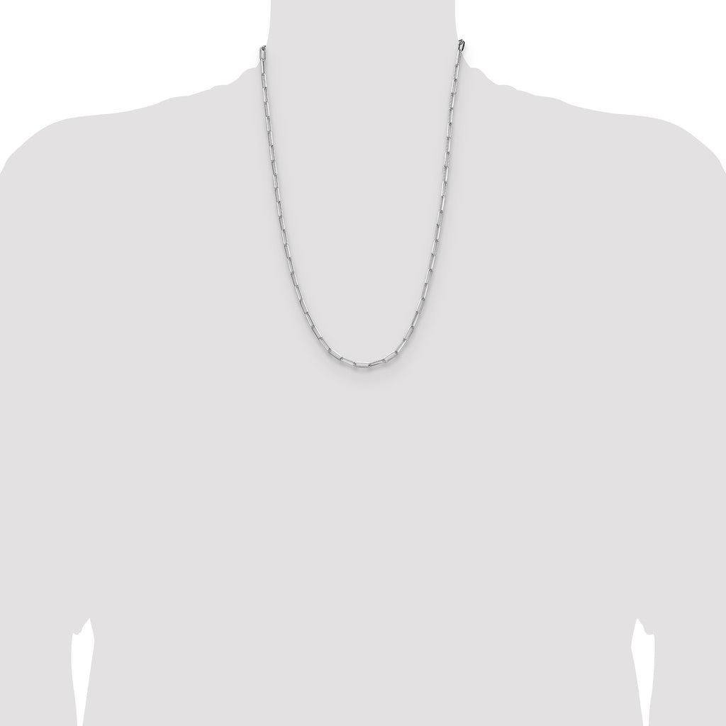 Sterling Silver 3.5mm D/C Paperclip Chain