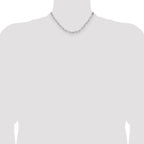 Sterling Silver Rhodium-plated 3.5mm D/C Paperclip Chain