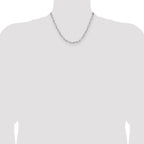 Sterling Silver Rhodium-plated 3.5mm D/C Paperclip Chain