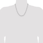 Sterling Silver Rhodium-plated 3.5mm D/C Paperclip Chain