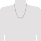 Sterling Silver Rhodium-plated 3.5mm D/C Paperclip Chain