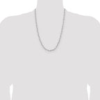 Sterling Silver Rhodium-plated 3.5mm D/C Paperclip Chain