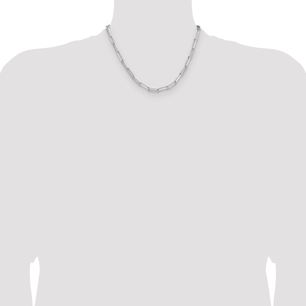 Sterling Silver 4.4mm D/C Paperclip Chain