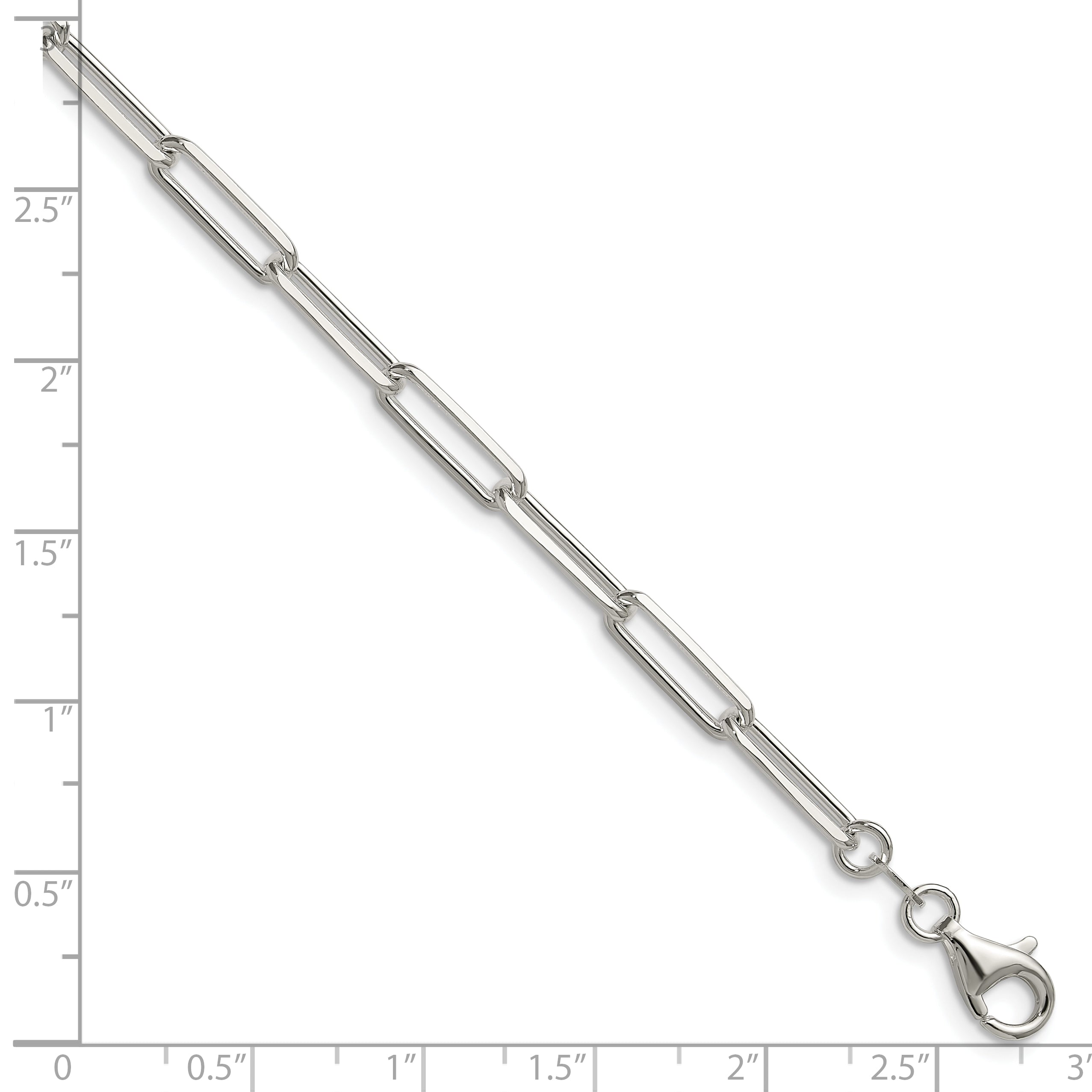 Sterling Silver 4.4mm D/C Paperclip Chain Secondary image