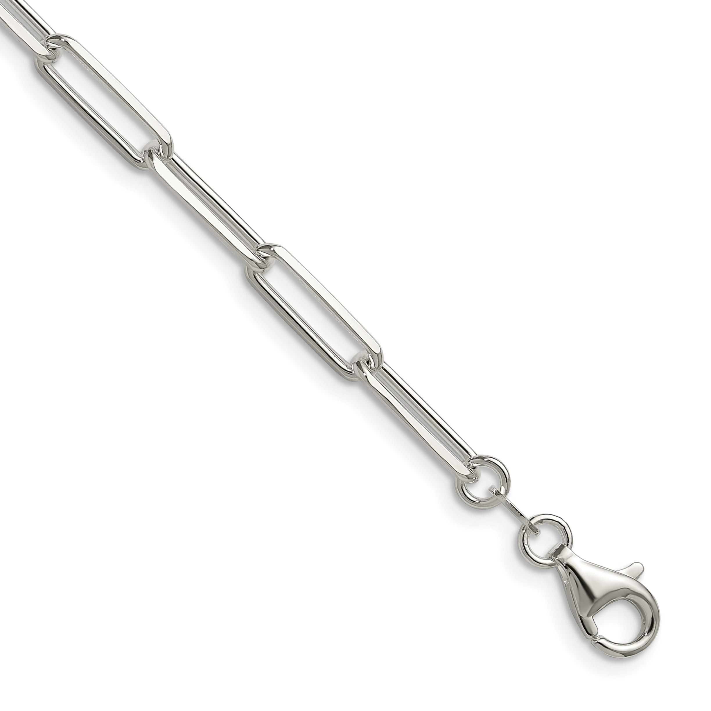 Sterling Silver 4.4mm D/C Paperclip Chain Main image