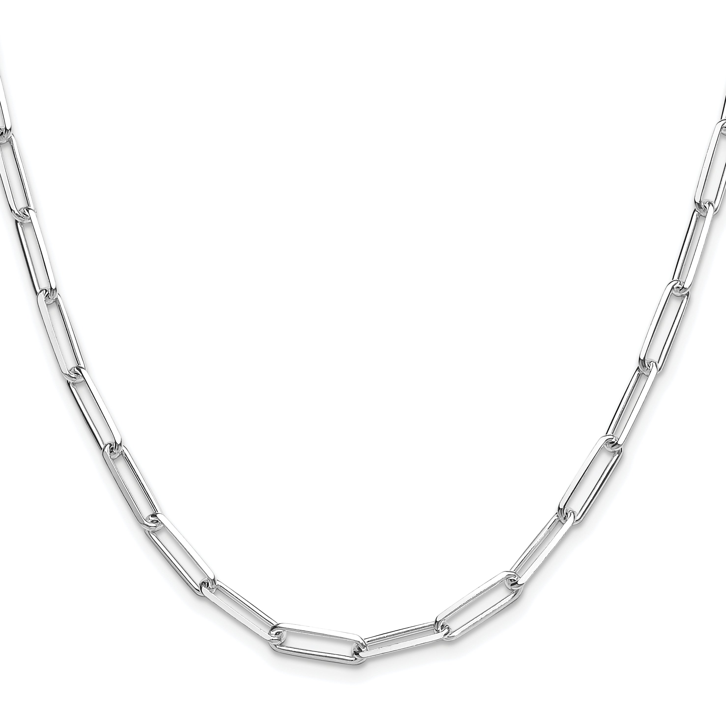 Diamond-Cut Paperclip Chain Necklace in Sterling Silver Secondary image