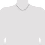 Sterling Silver Rhodium-plated 4.4mm D/C Paperclip Chain