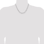 Sterling Silver Rhodium-plated 4.4mm D/C Paperclip Chain