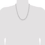 Sterling Silver Rhodium-plated 4.4mm D/C Paperclip Chain