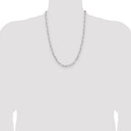 Sterling Silver Rhodium-plated 4.4mm D/C Paperclip Chain