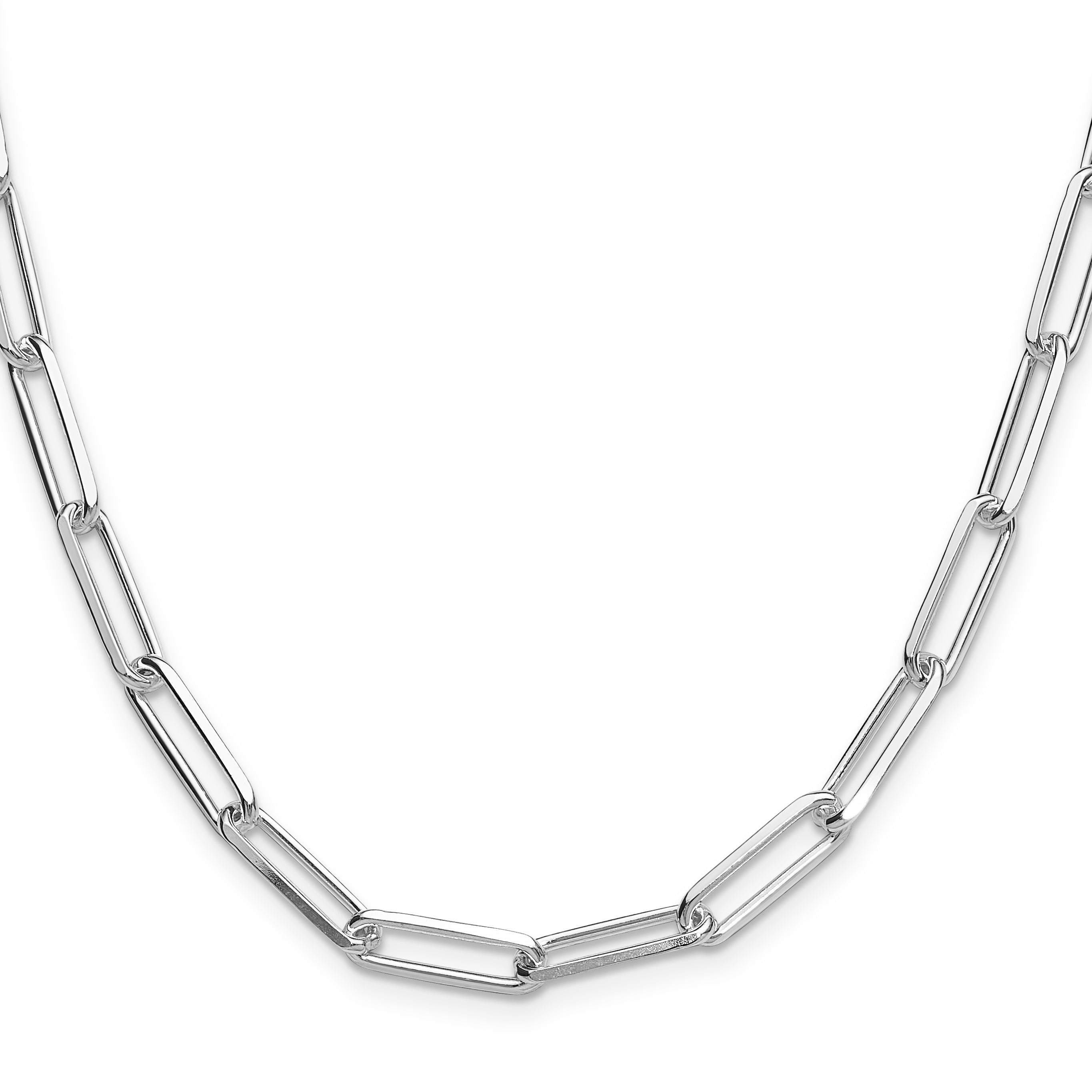 Diamond-Cut Paperclip Chain Necklace in Sterling Silver, 5.5mm Secondary image