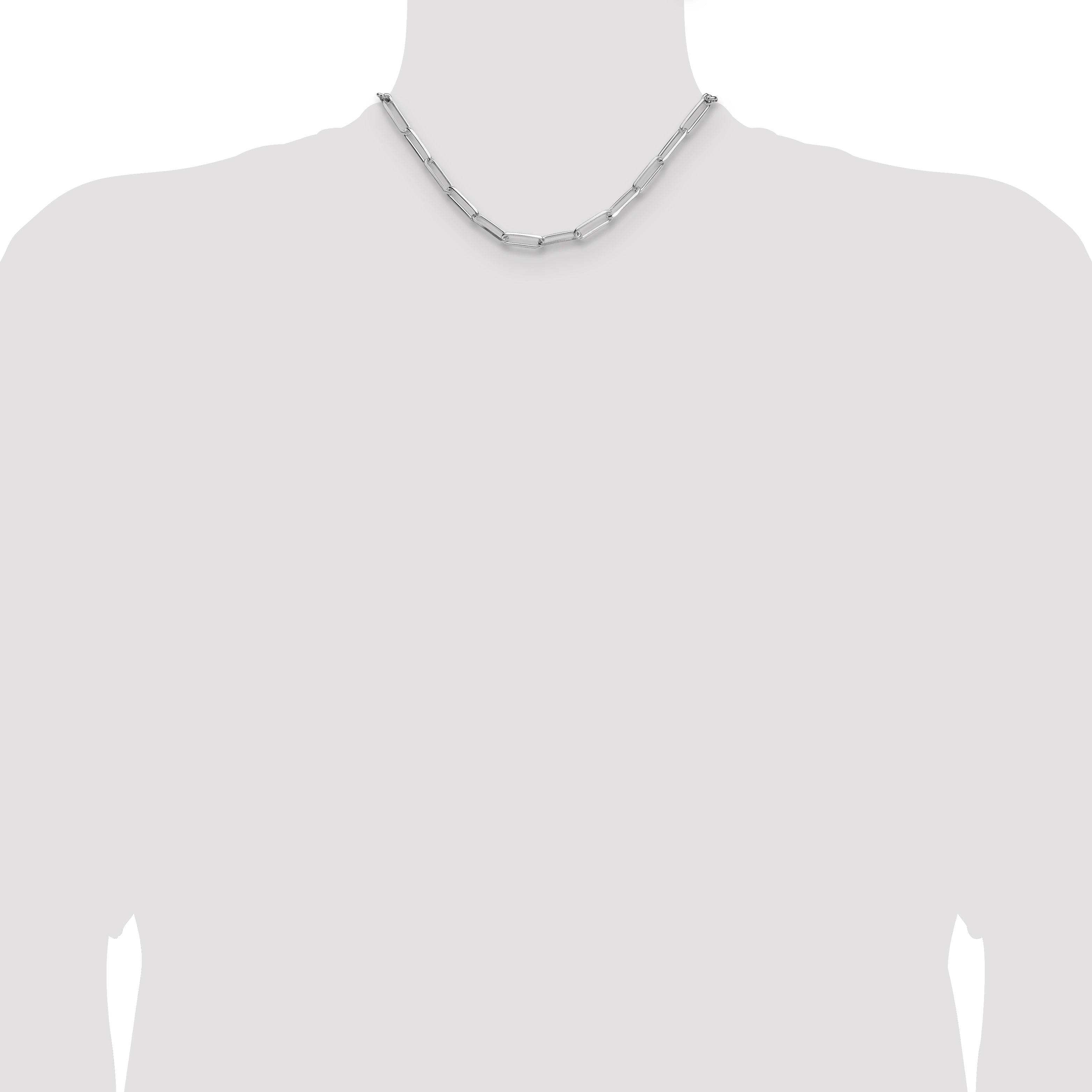 Sterling Silver 5.5mm D/C Paperclip Chain