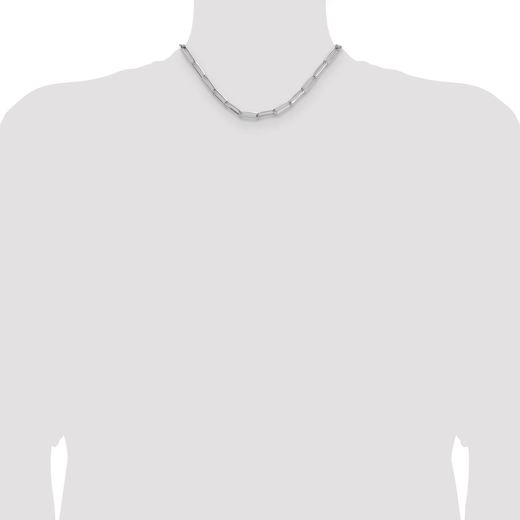 Sterling Silver 5.5mm D/C Paperclip Chain