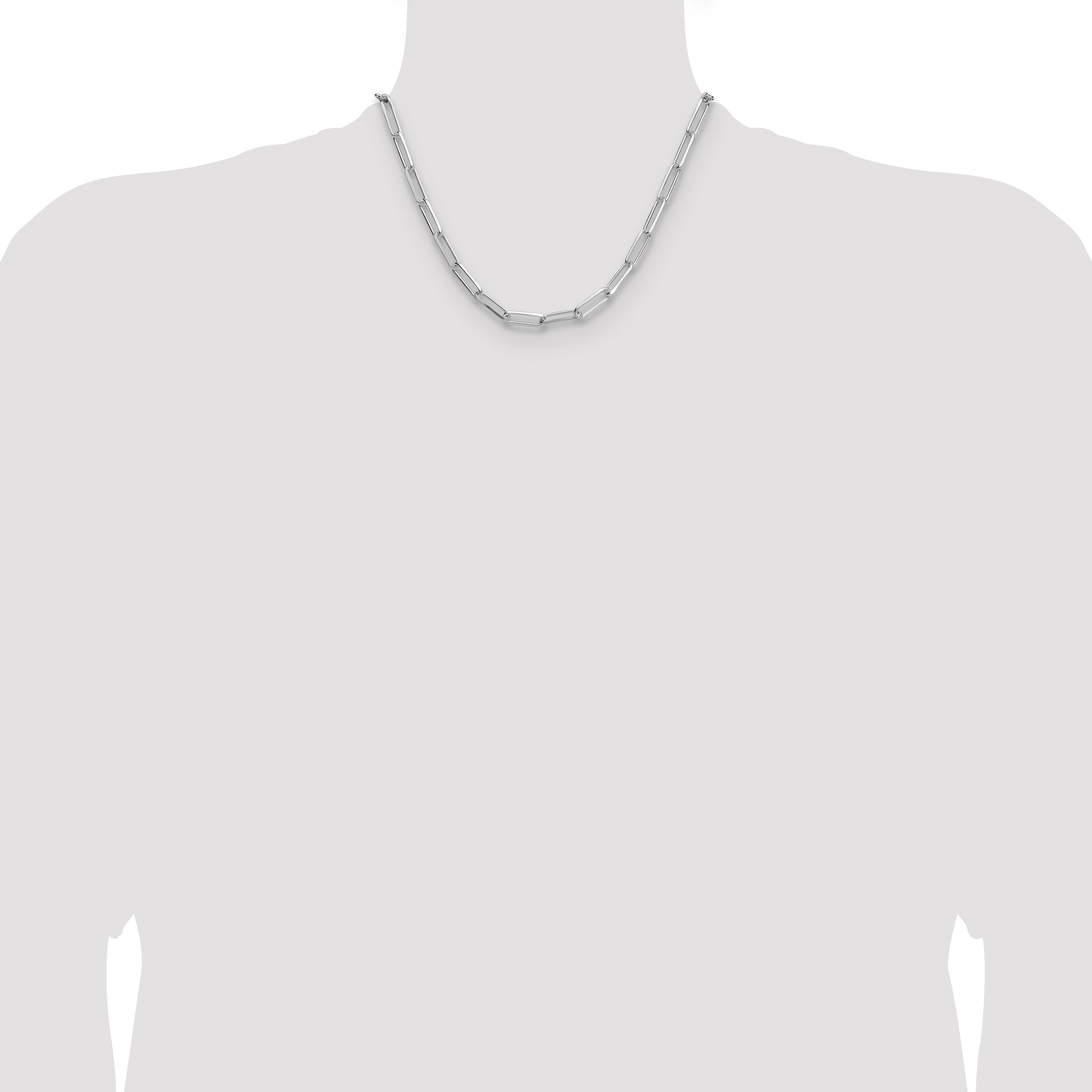 Sterling Silver 5.5mm D/C Paperclip Chain