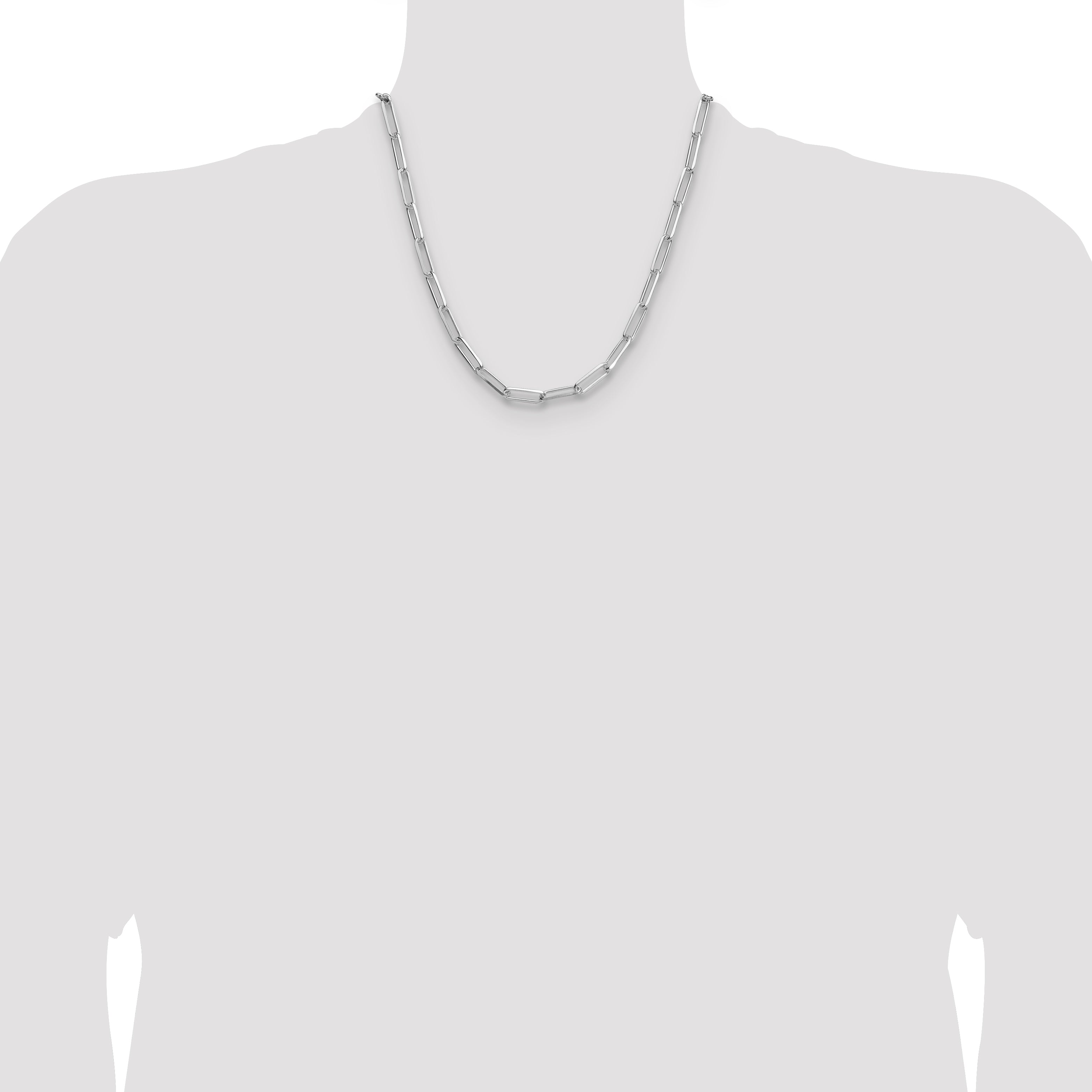 Sterling Silver 5.5mm D/C Paperclip Chain