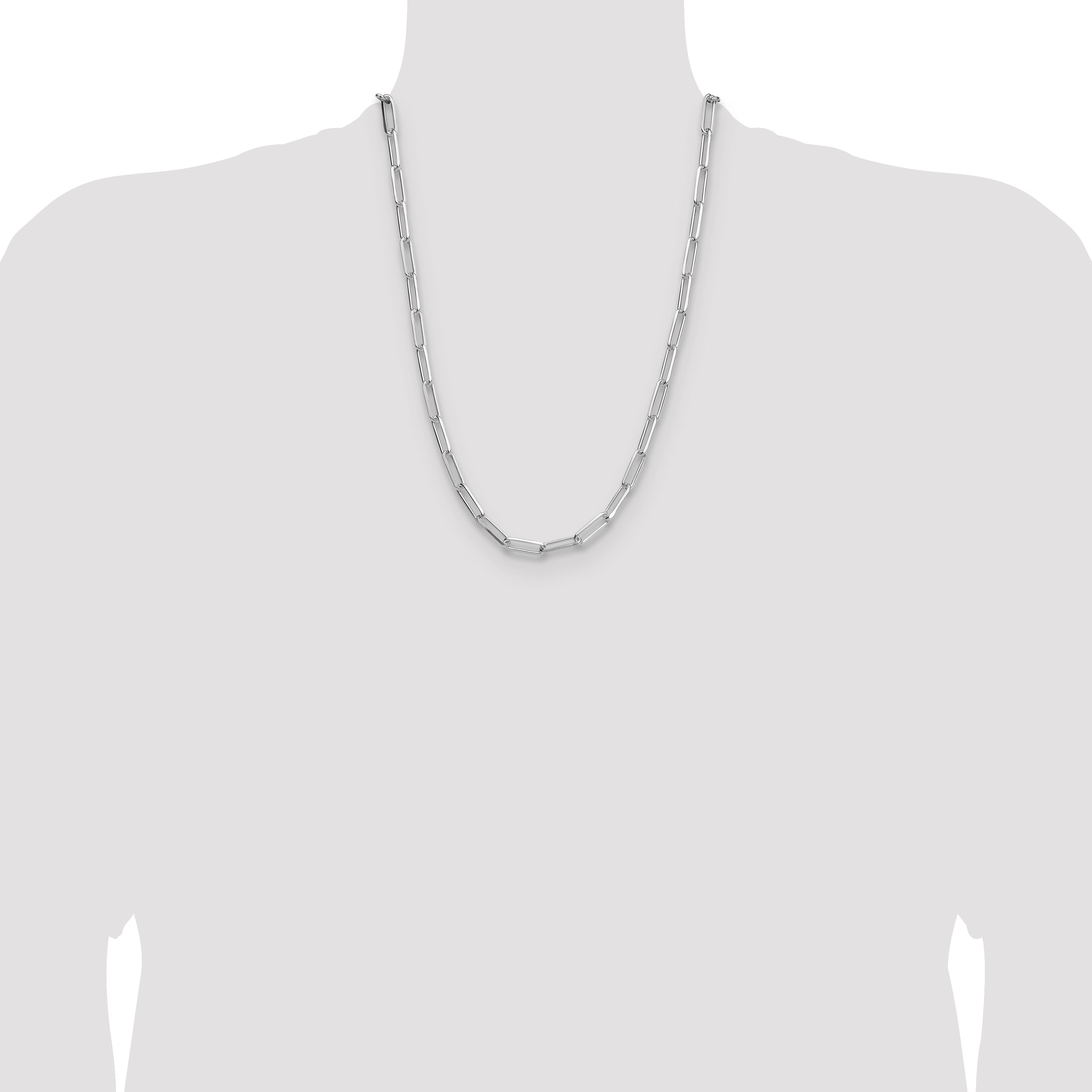 Sterling Silver 5.5mm D/C Paperclip Chain