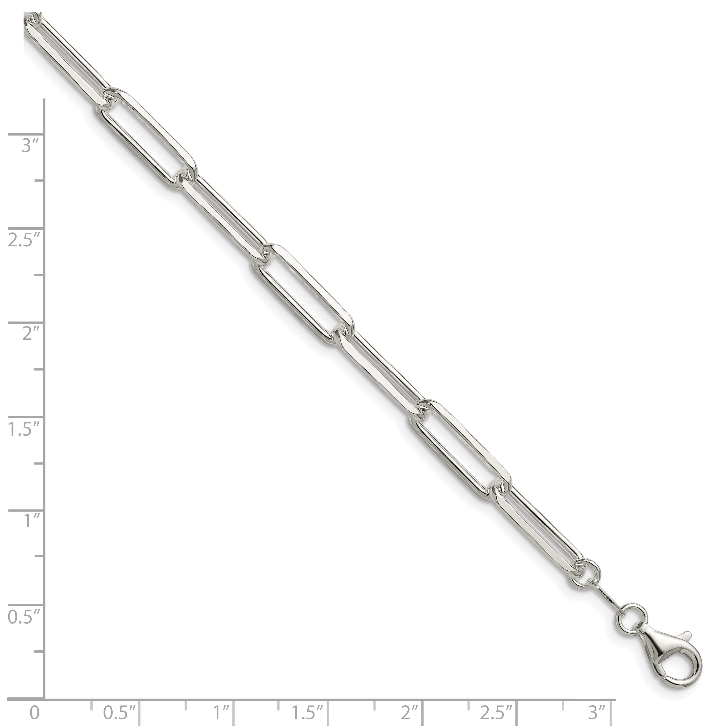 Sterling Silver 5.5mm D/C Paperclip Chain