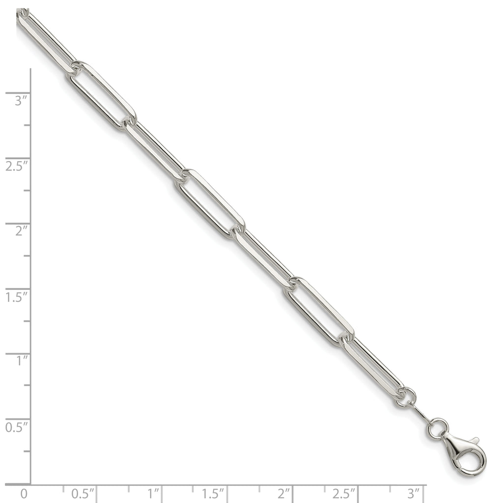 Sterling Silver 5.5mm D/C Paperclip Chain