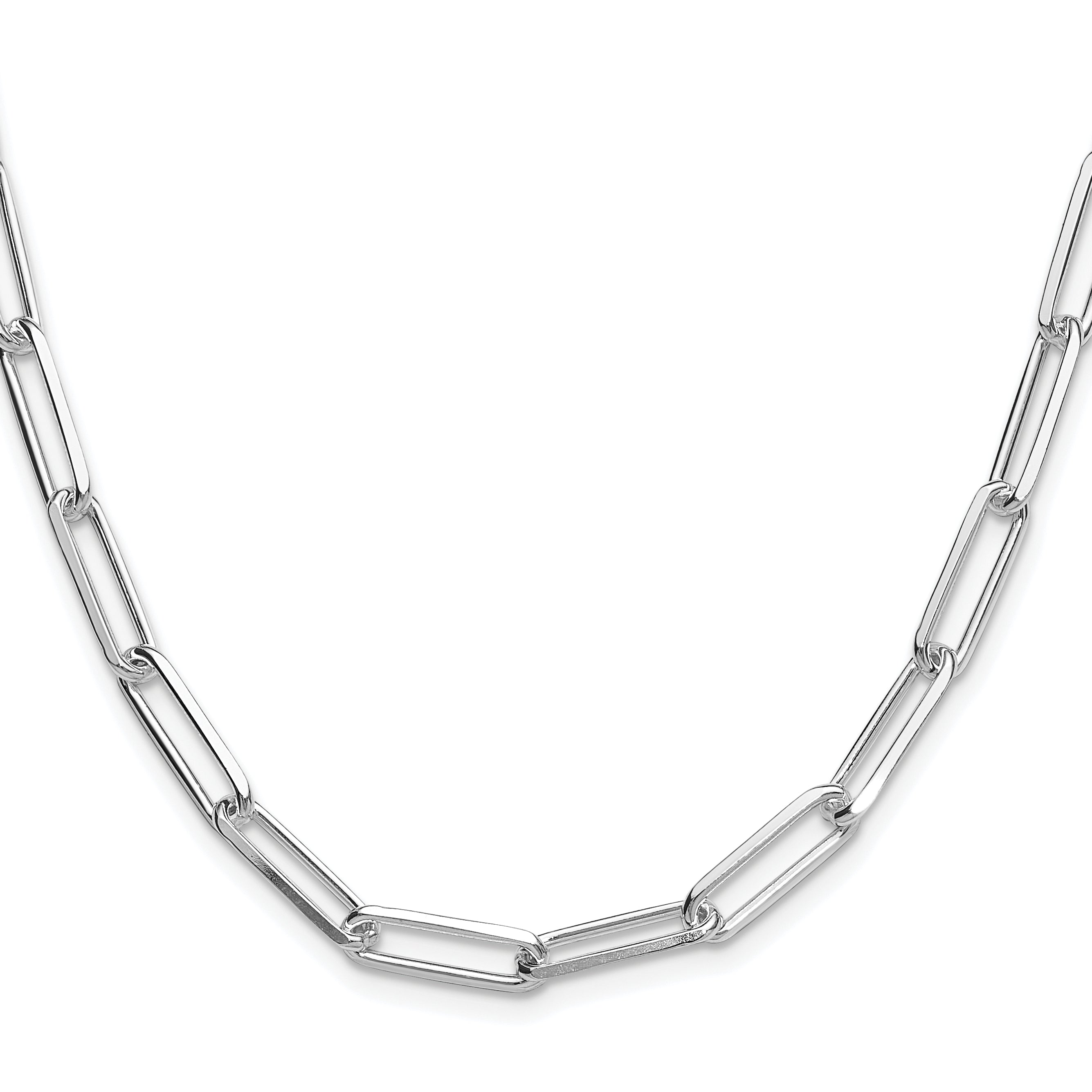 Diamond-Cut Paperclip Chain Necklace in Sterling Silver Secondary image