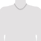 Sterling Silver Rhodium-plated 5.5mm D/C Paperclip Chain