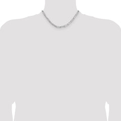 Sterling Silver Rhodium-plated 5.5mm D/C Paperclip Chain