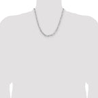 Sterling Silver Rhodium-plated 5.5mm D/C Paperclip Chain