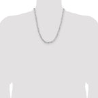 Sterling Silver Rhodium-plated 5.5mm D/C Paperclip Chain