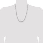 Sterling Silver Rhodium-plated 5.5mm D/C Paperclip Chain