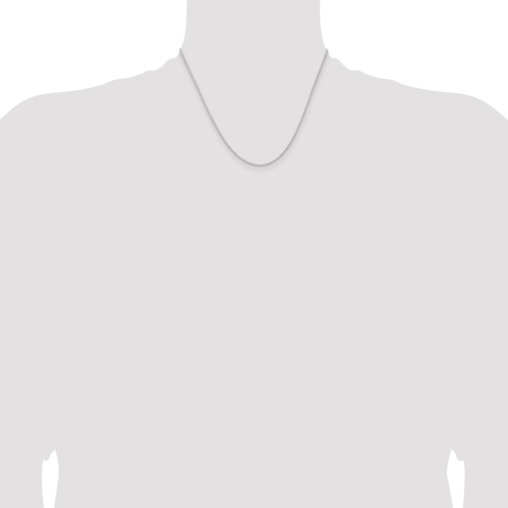 Sterling Silver 1.3mm Solid Rope Chain