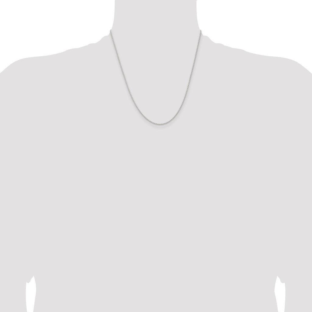 Sterling Silver 1.3mm Solid Rope Chain