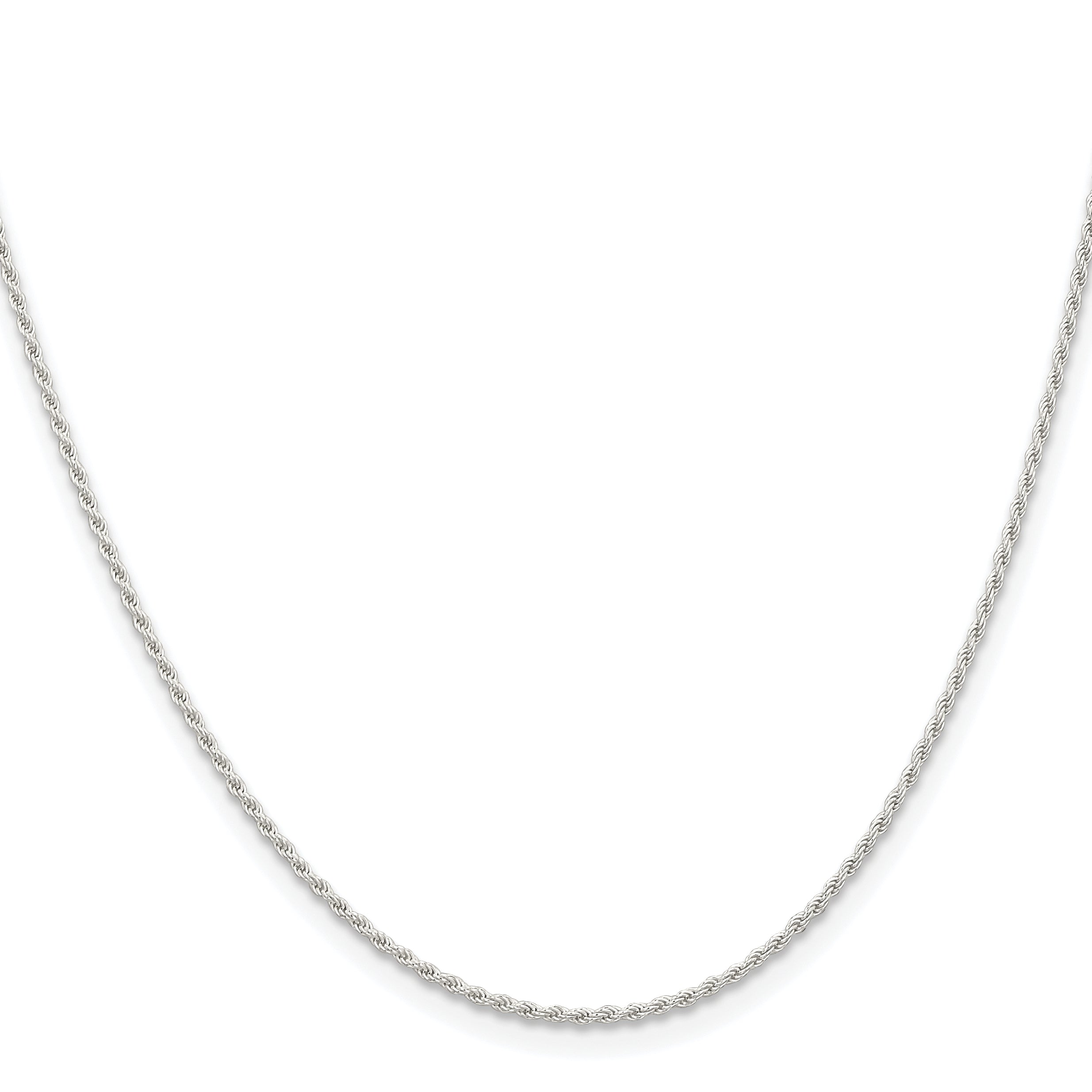 Solid Rope Chain Necklace in Sterling Silver, 1.3mm Secondary image