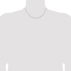 Sterling Silver Rhodium-plated 1.3mm Solid Rope Chain