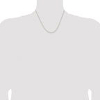 Sterling Silver Rhodium-plated 1.3mm Solid Rope Chain