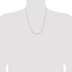 Sterling Silver Rhodium-plated 1.3mm Solid Rope Chain