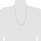 Sterling Silver Rhodium-plated 1.3mm Solid Rope Chain