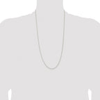 Sterling Silver Rhodium-plated 1.3mm Solid Rope Chain