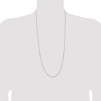Sterling Silver Rhodium-plated 1.3mm Solid Rope Chain