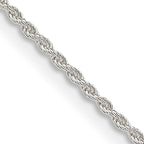 Solid Rope Chain Necklace in Sterling Silver, 1.3mm - Sophia Jewelers