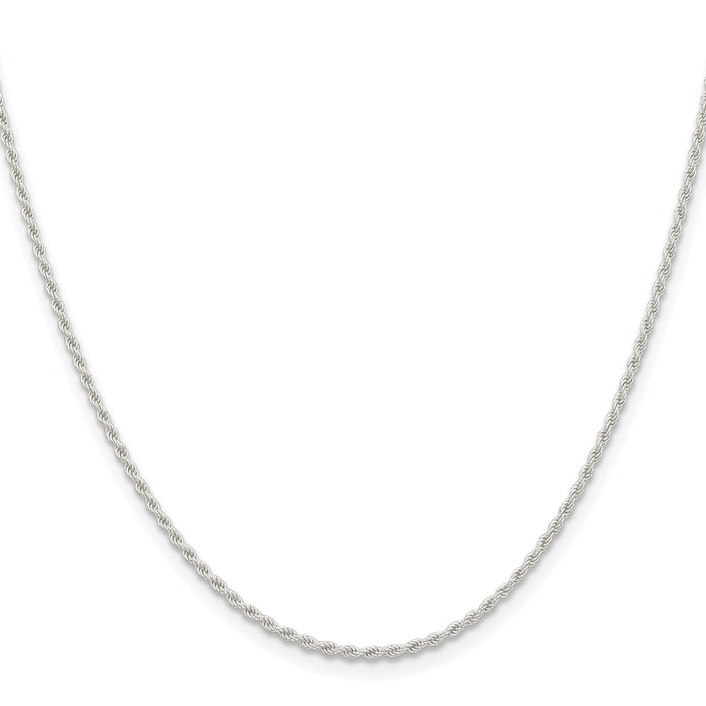 Sterling Silver Rope Chain Necklace 1.5mm