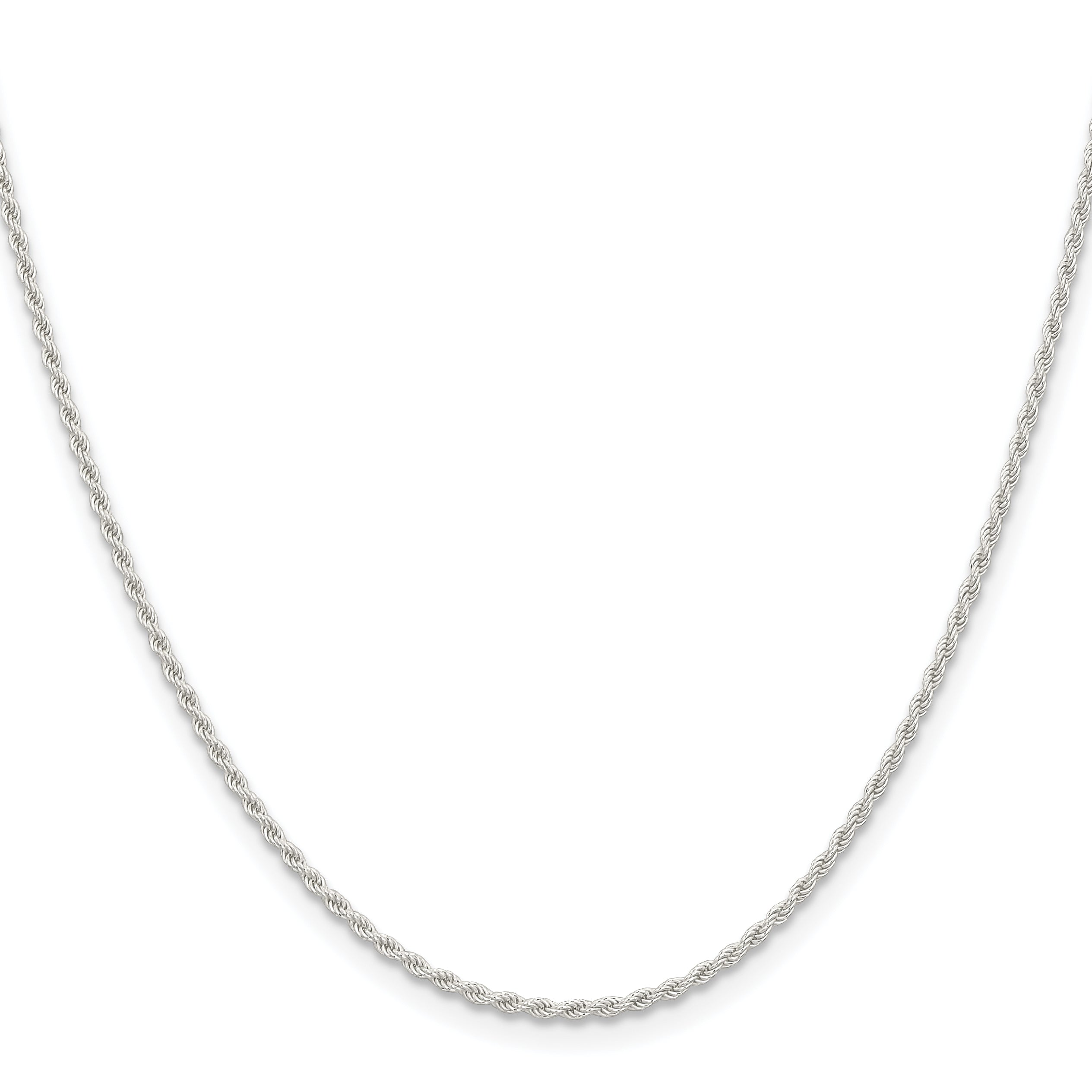 Sterling Silver Rope Chain Necklace 1.5mm
