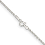 Sterling Silver 1.5mm Solid Rope Chain Anklet